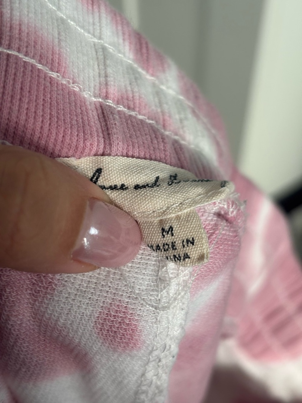 Jane and Delancey Pink Tie Dye 2-Piece Lounge Set - Hoodie (S) & Joggers (M) - Picture 6 of 6